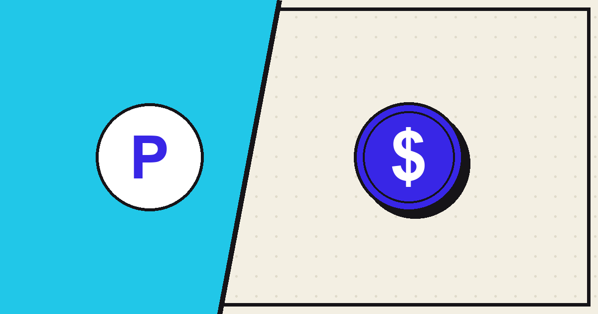 PayPal 与 USDT 两种收款方式按金额对比到手金额的决策示意图